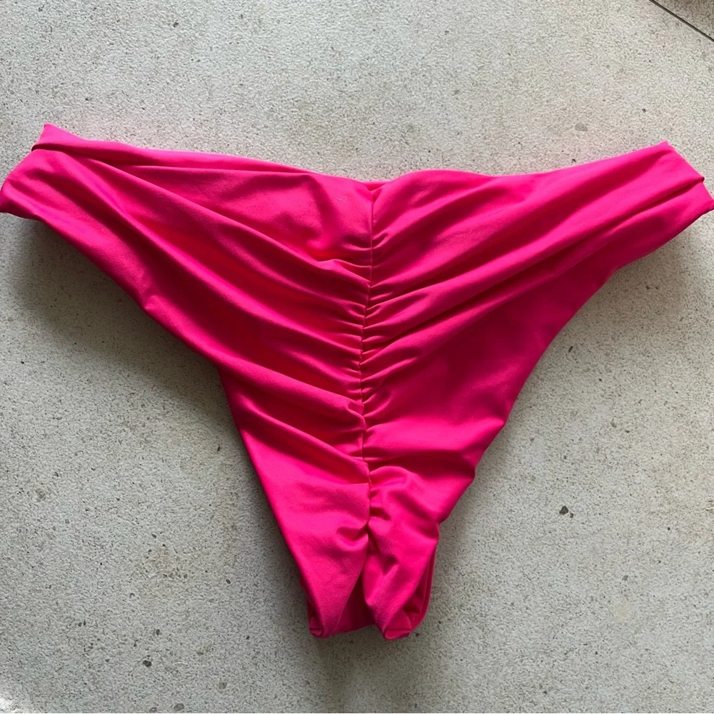 Frankies Bikinis Hot Pink Bikini Set Carrie Small Strapless Knot Summer Beach
